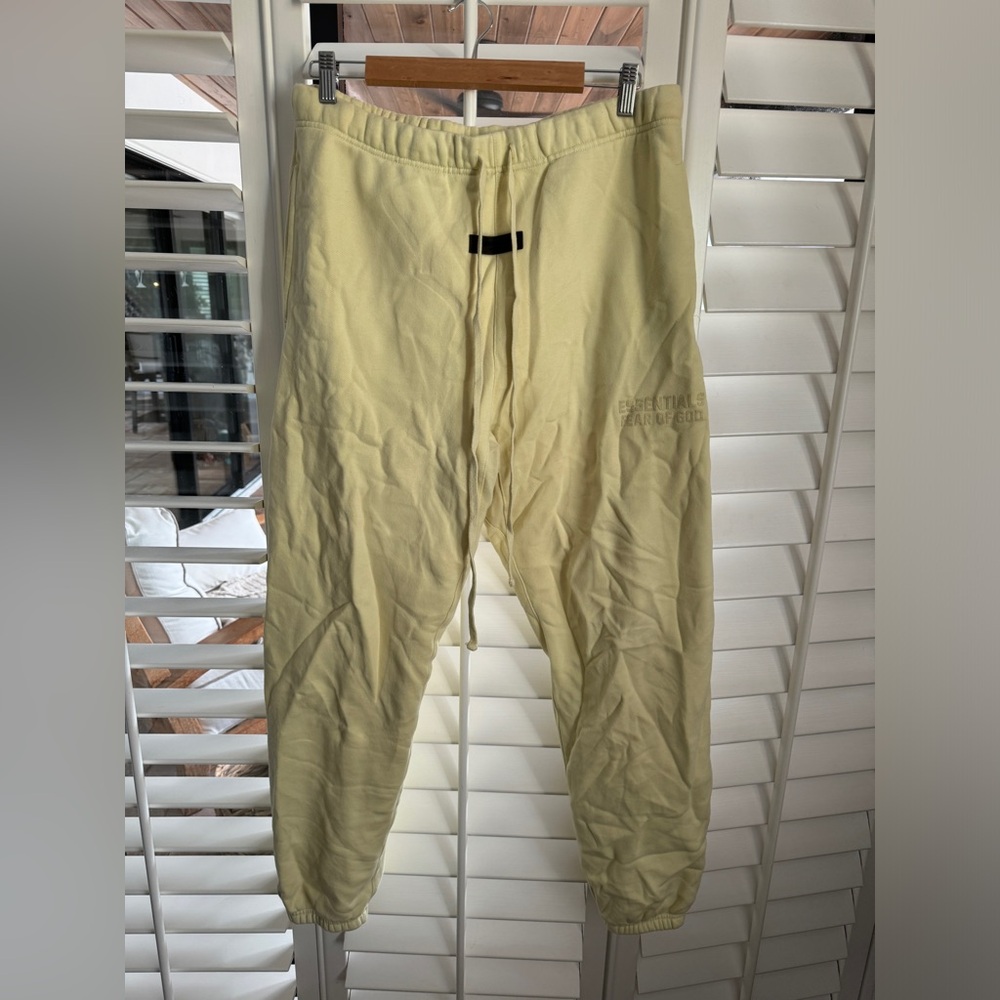 Fear of god butter yellow relaxed sweatpants